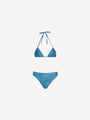 Denim two-piece swimsuit