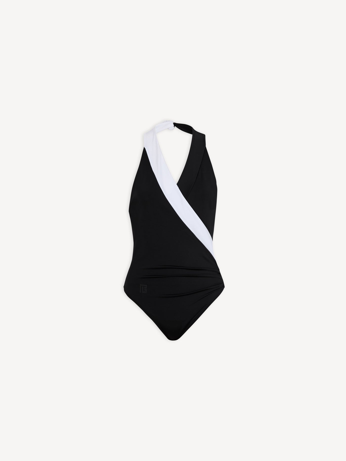 Two-tone one-piece swimsuit