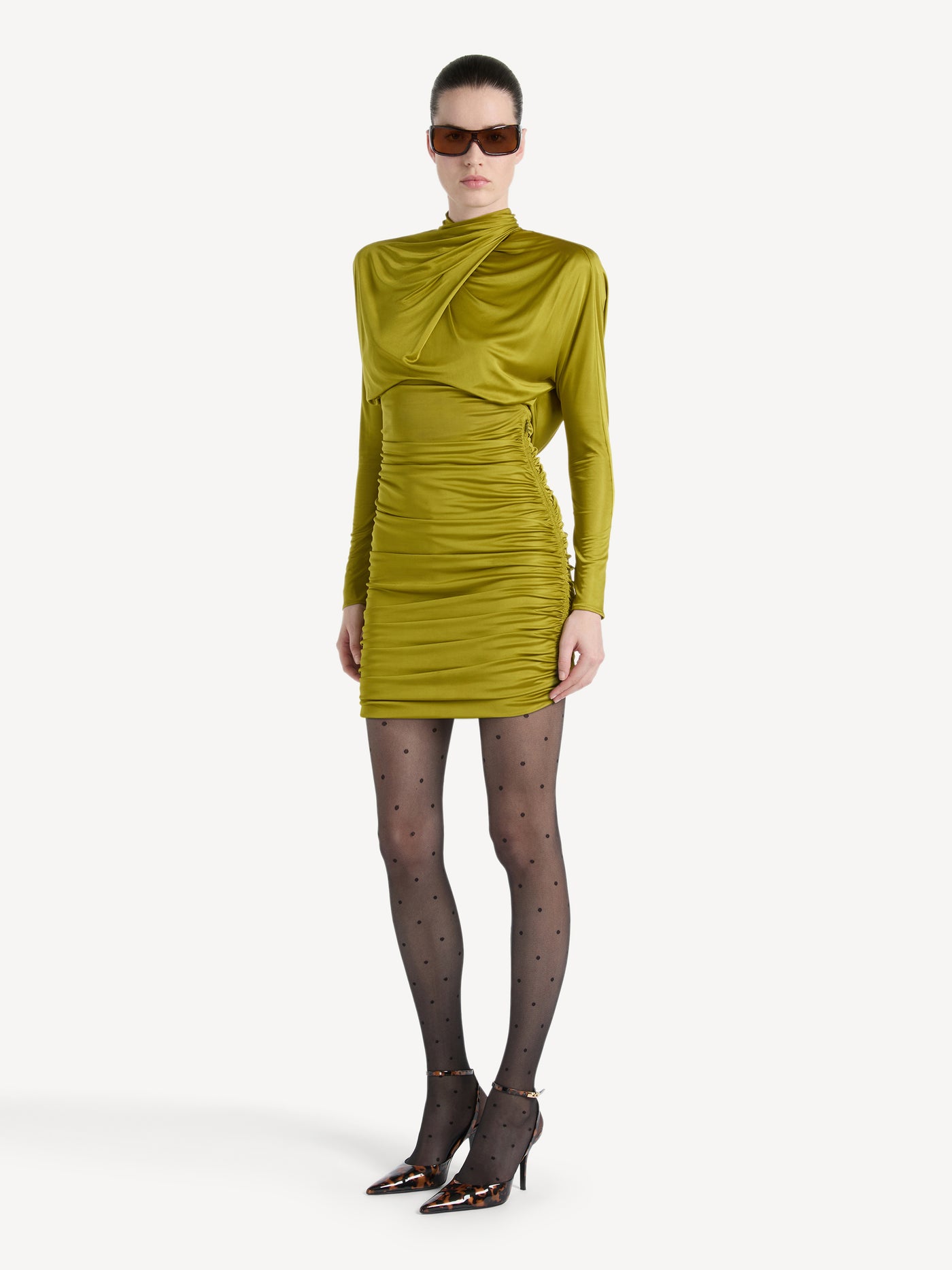Draped flowing jersey dress