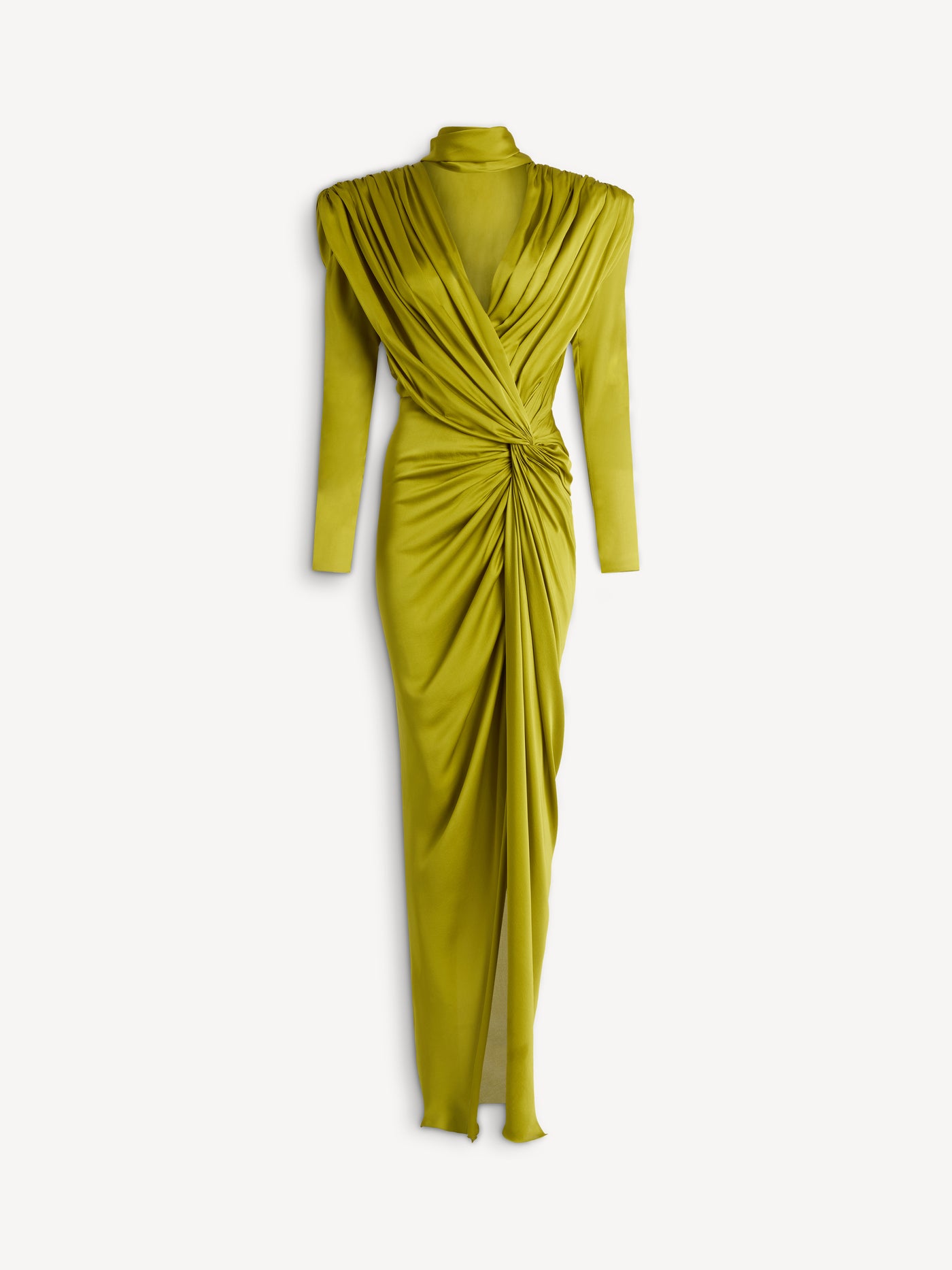 Long silk chiffon dress