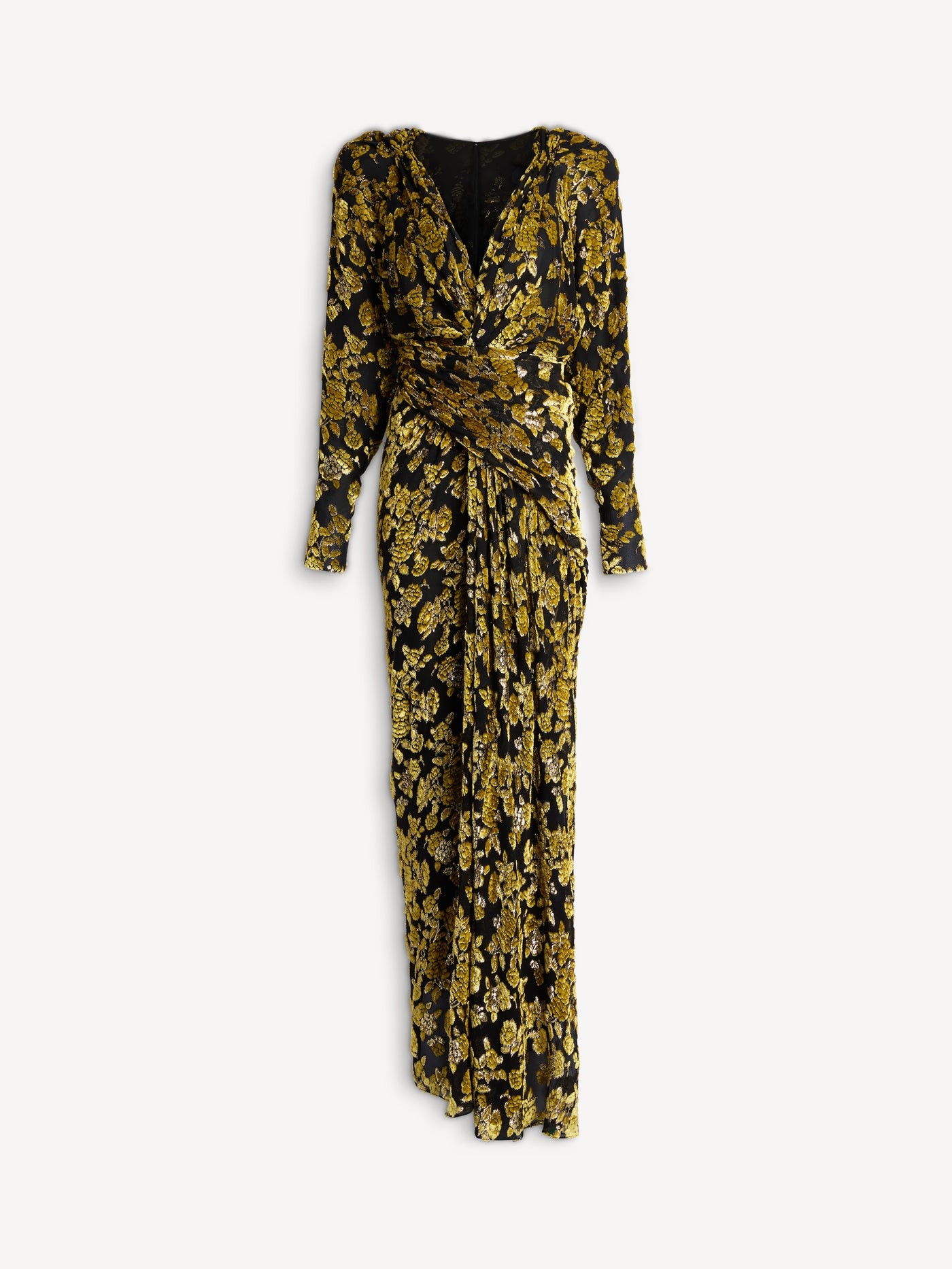 Long velvet jacquard dress