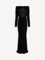 Long velvet and lace dress