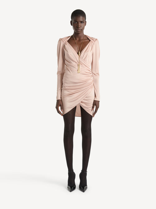 Draped flowing jersey dress