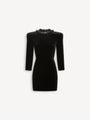 Velvet dress with crystals