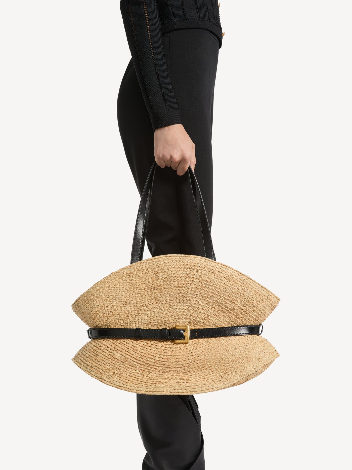 Shuffle Medium bag in raffia