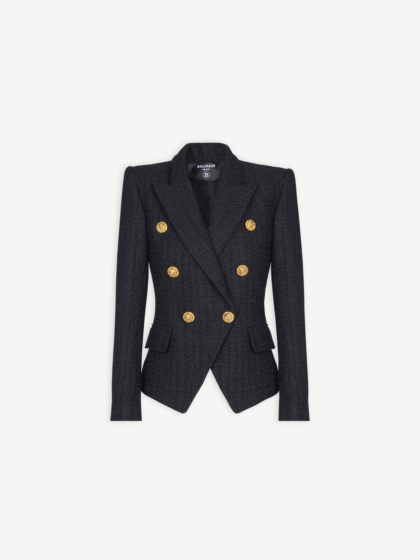 6-buttons tweed jacket