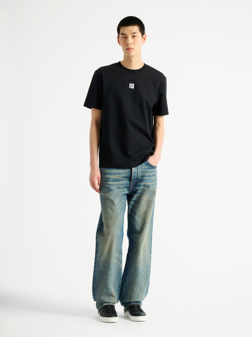 T-shirt with embroidered logo