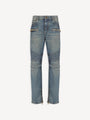 Biker jeans in vintage denim