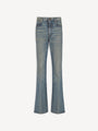 Slim straight-leg jeans in vintage denim