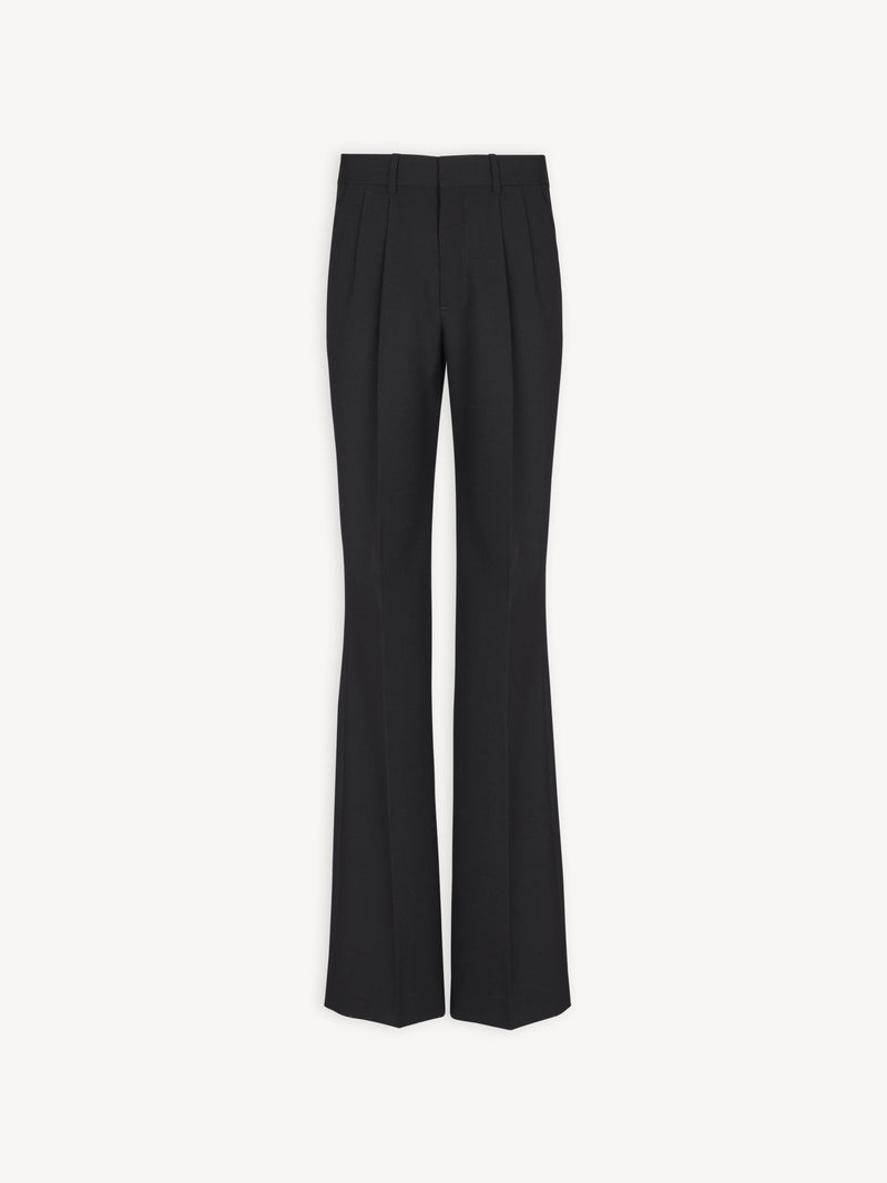 Pantalones rectos de lana