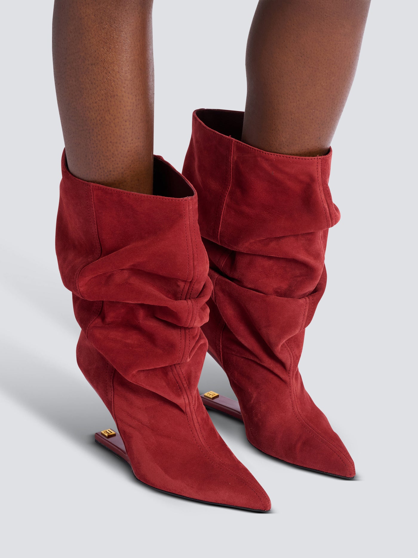 No Wedge suede ankle boots