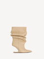 No Wedge smooth leather ankle boots