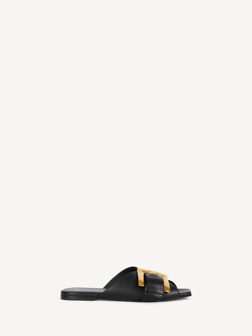 Anthem flat calfskin leather sandals
