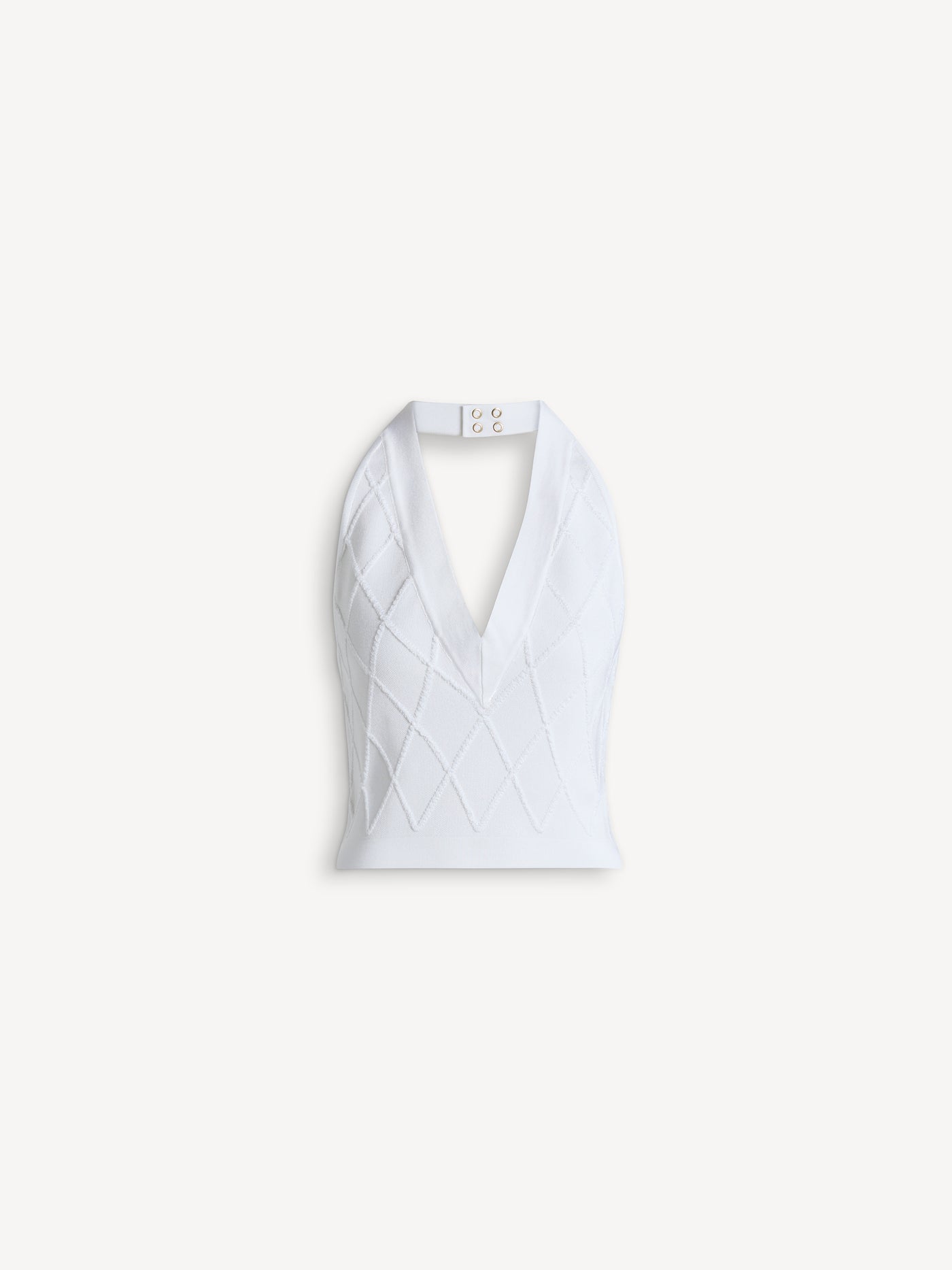 Top con schiena scoperta in maglia trapuntata