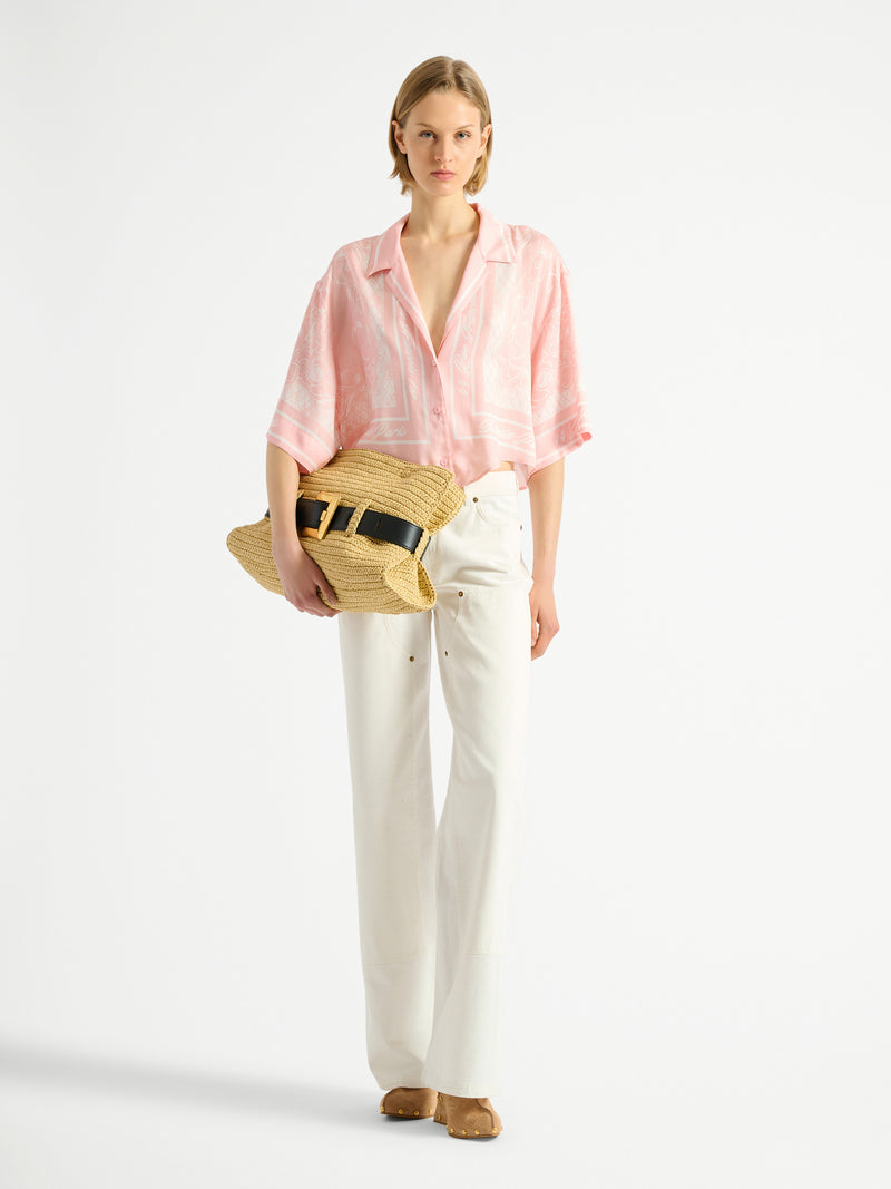 Printed Foulard pyjama shirt