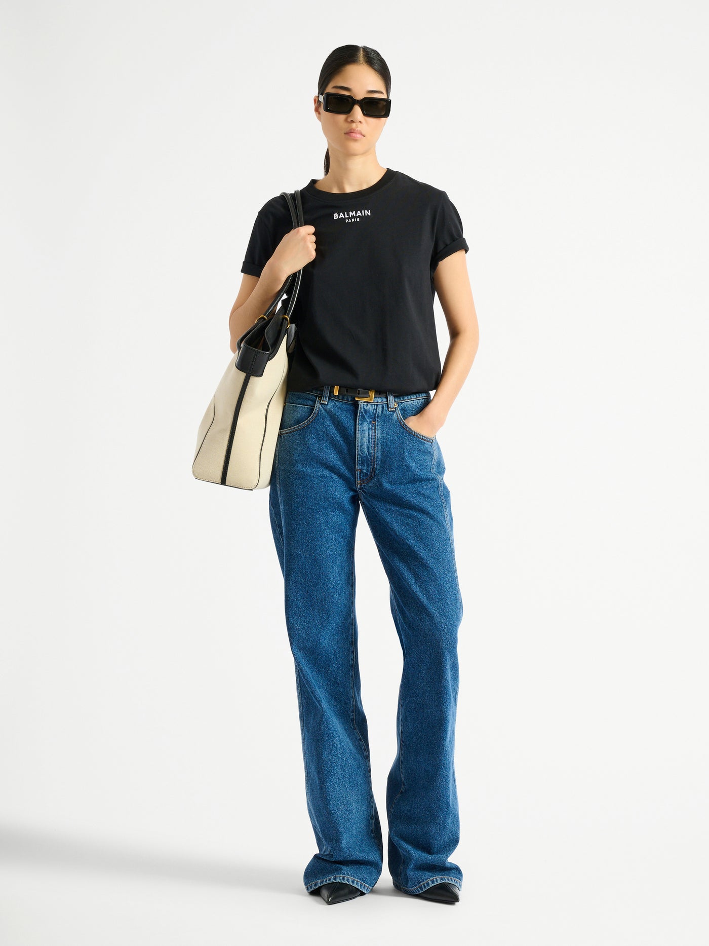 Embroidered Balmain Paris T-shirt