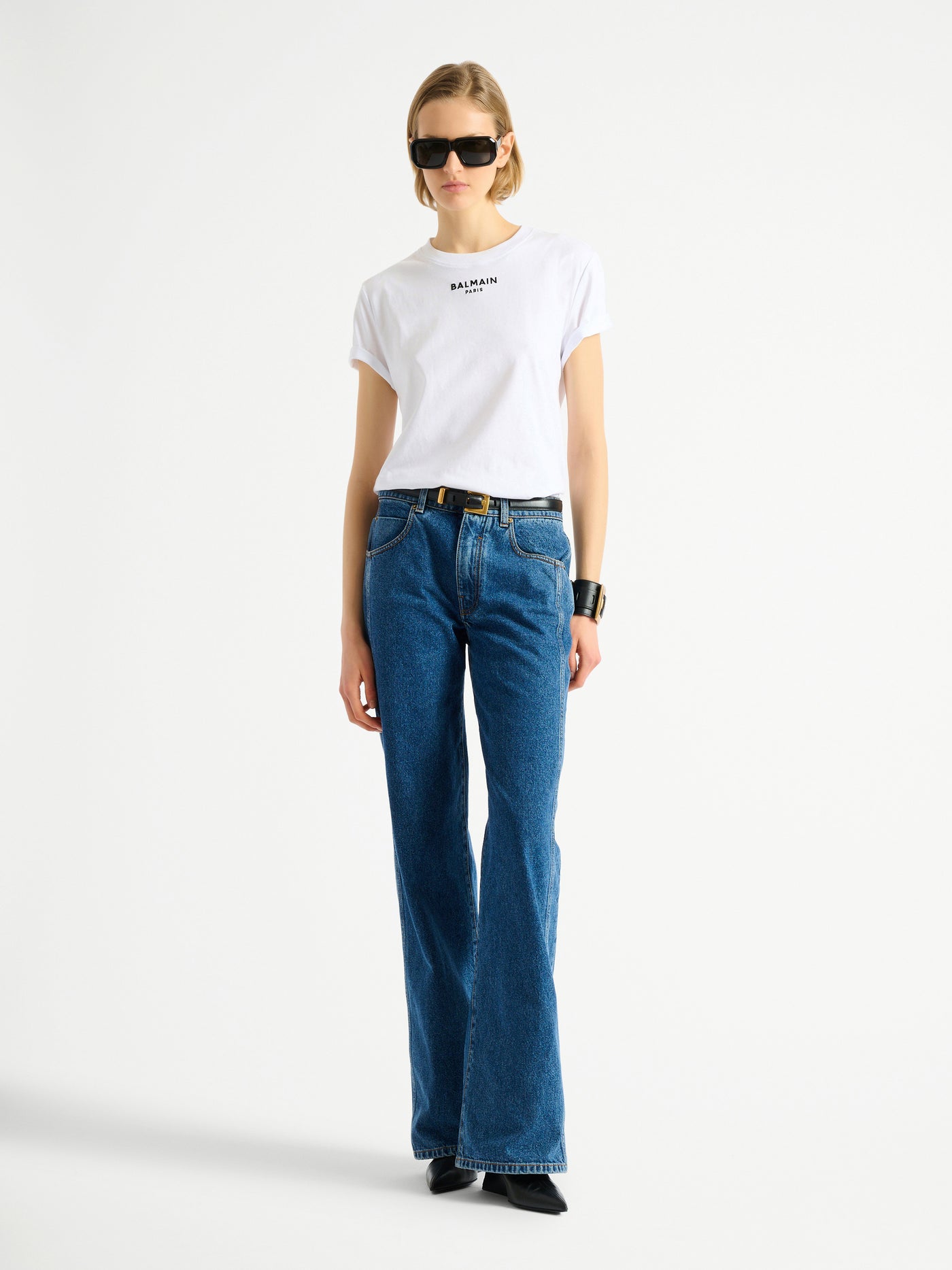 Embroidered Balmain Paris T-shirt