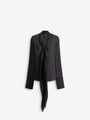 Silk shirt with tie collar