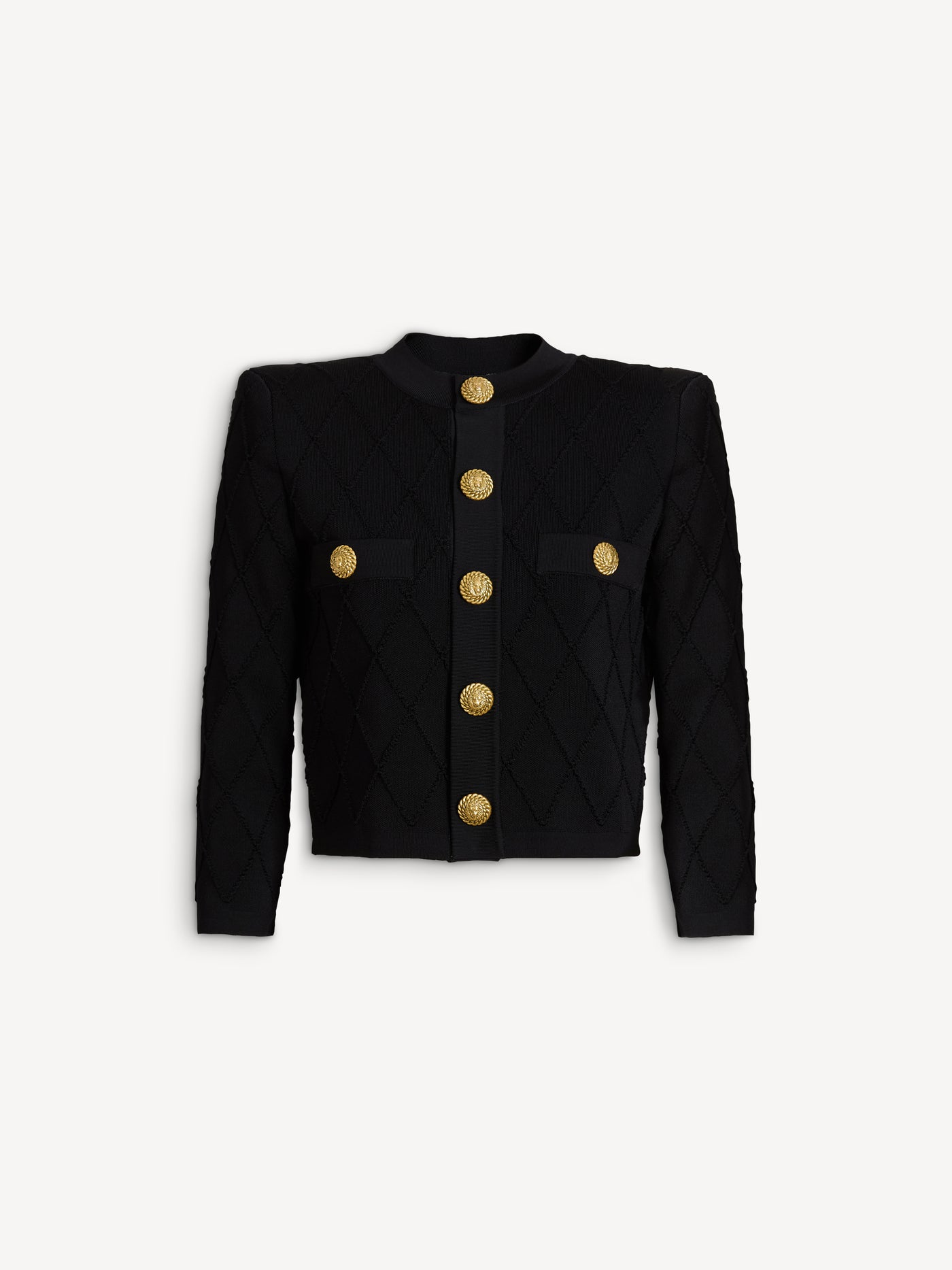 Cropped knit cardigan