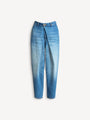 Denim barrel-leg jeans