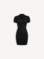 Draped jersey bodycon dress