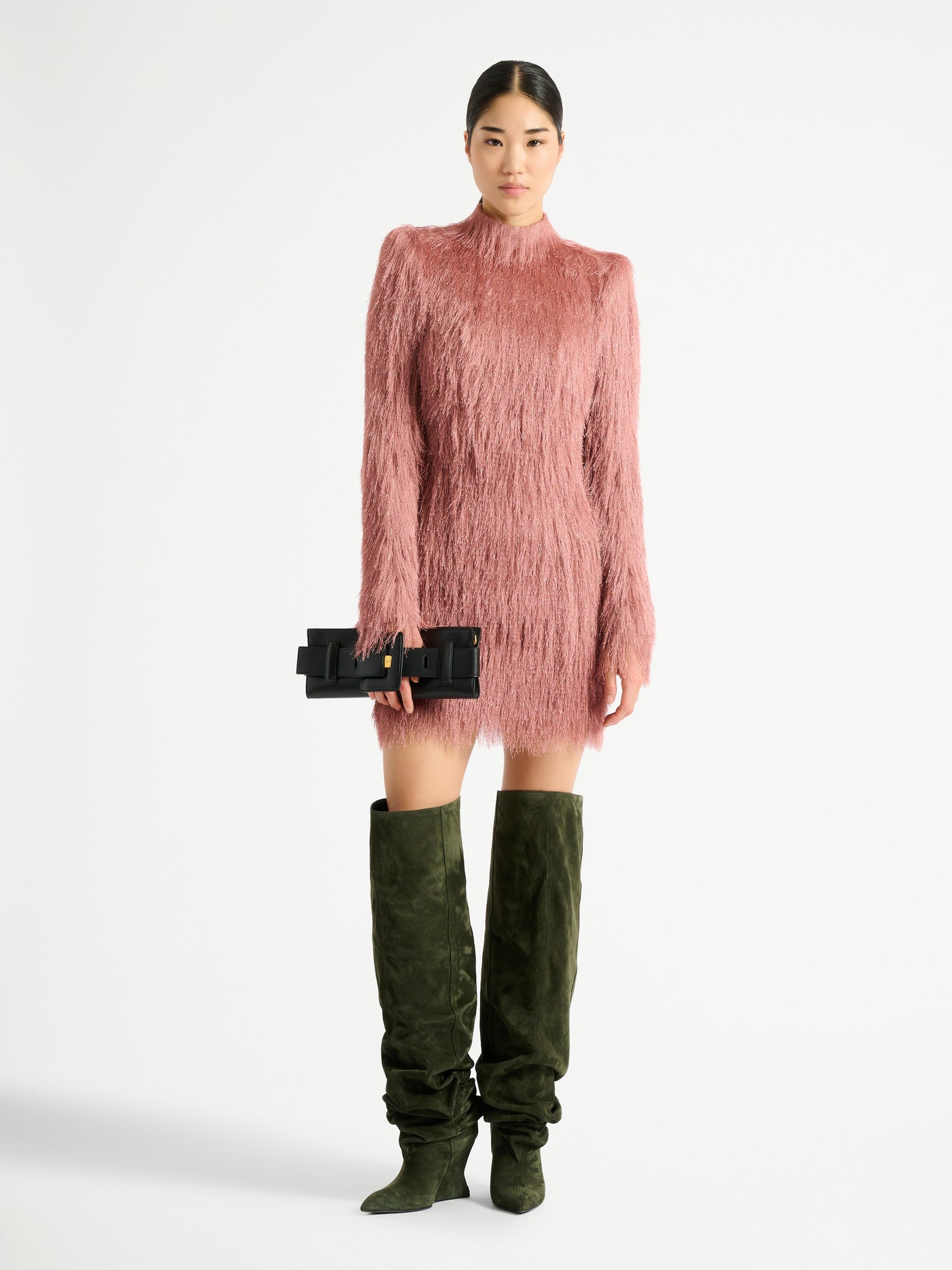 Robe bodycon à franges