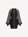 Short jersey and muslin dress