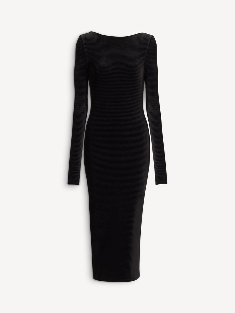 Robe longue en velours