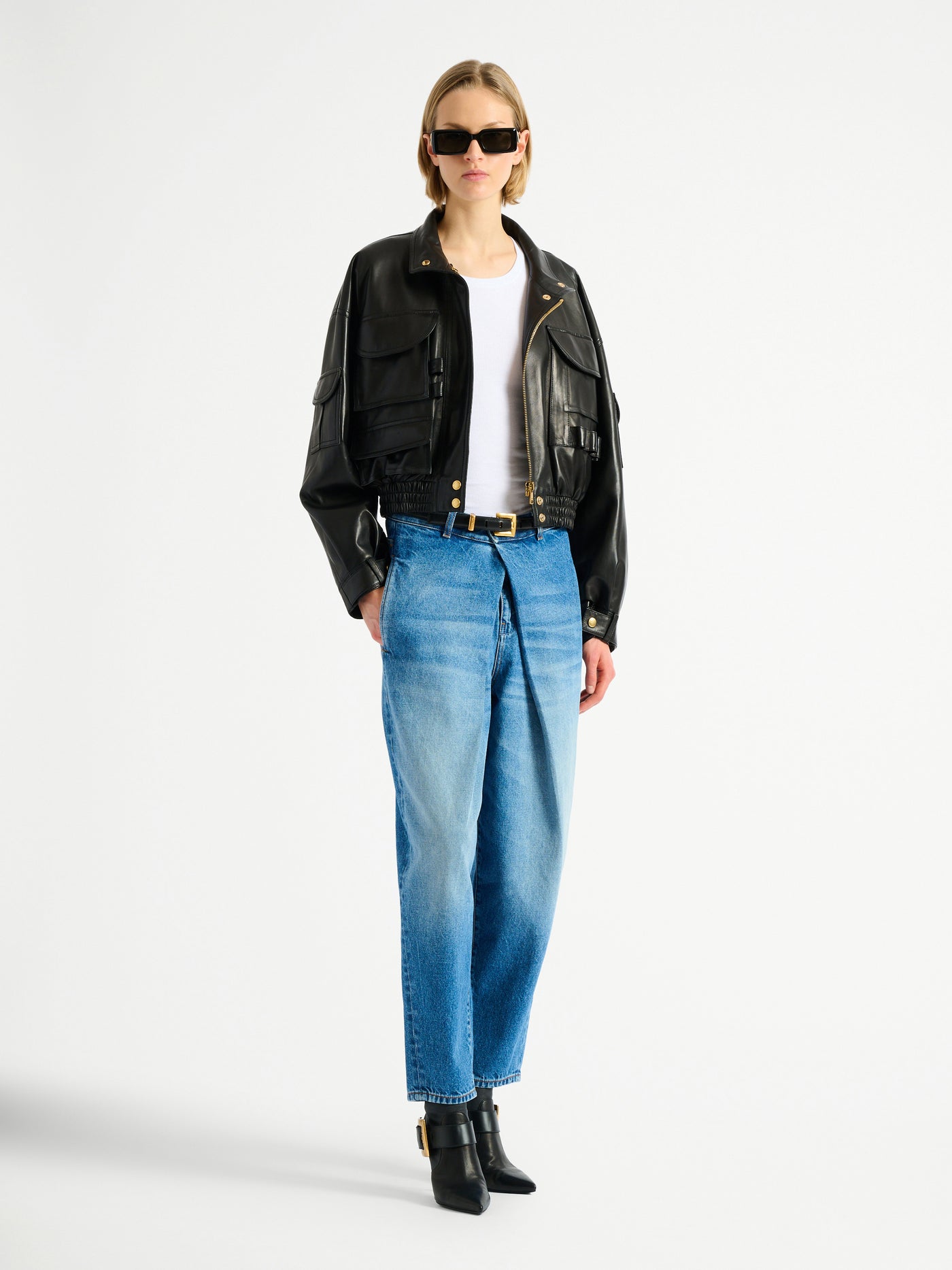 Lambskin bomber jacket