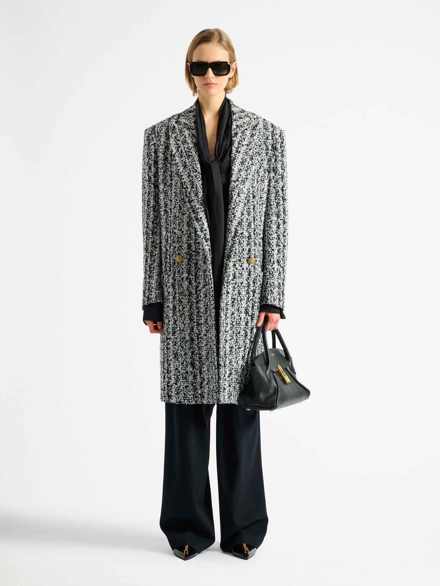 Long tweed coat