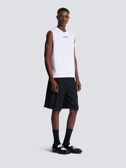 Embroidered Balmain Paris tank top