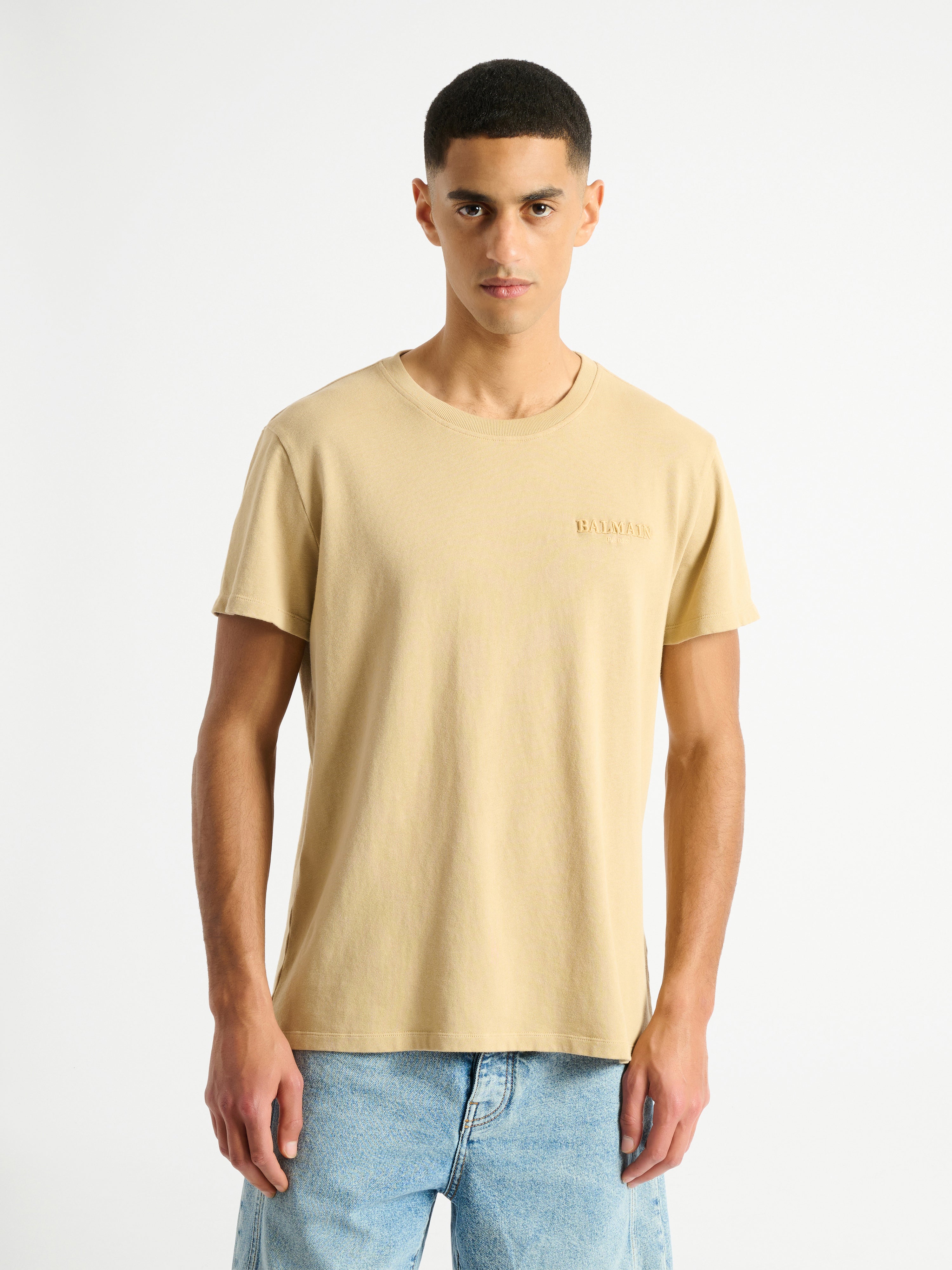 Embroidered Balmain Vintage T-shirt beige - Men | BALMAIN