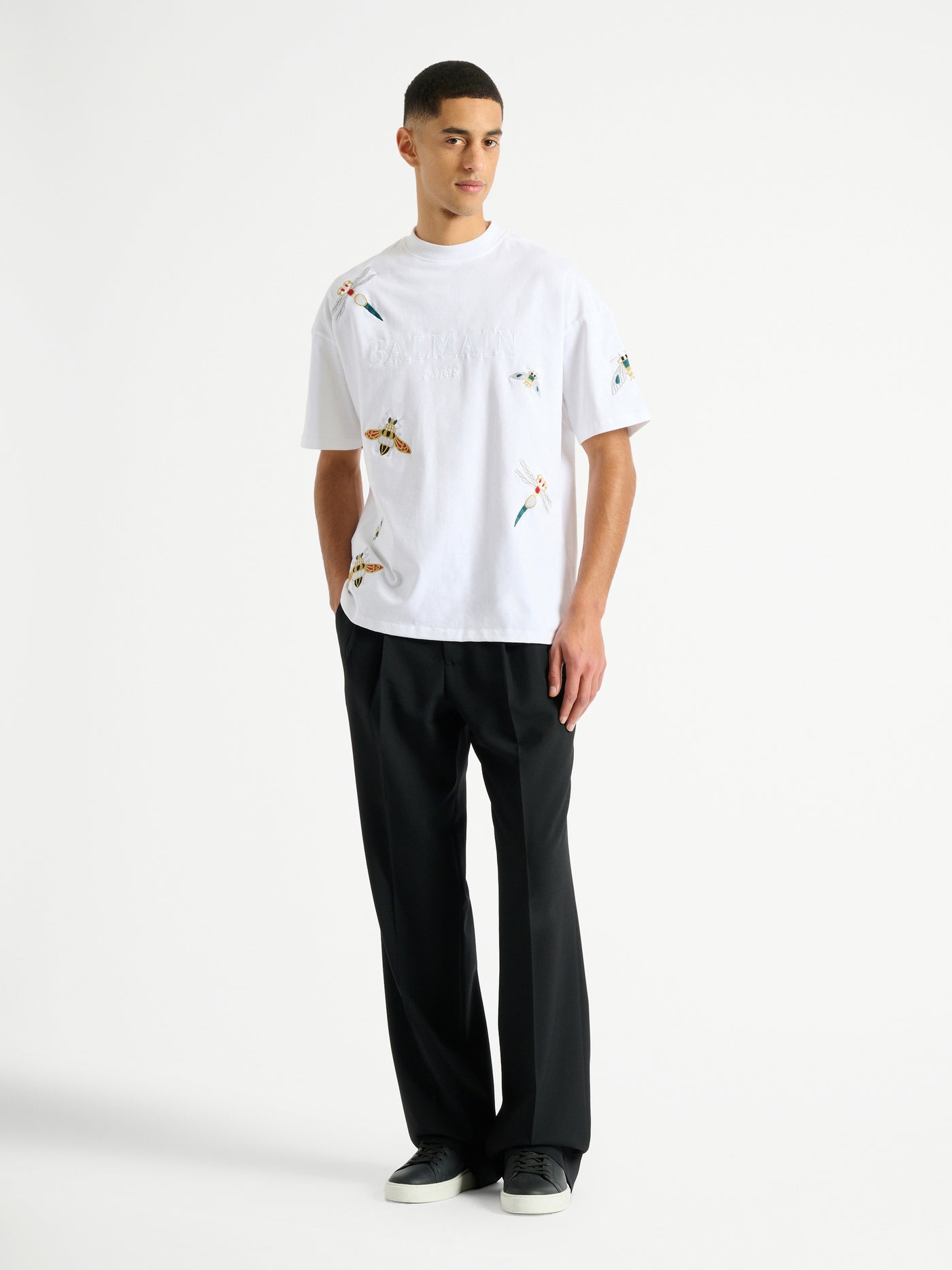 Embroidered Balmain Insect T-shirt