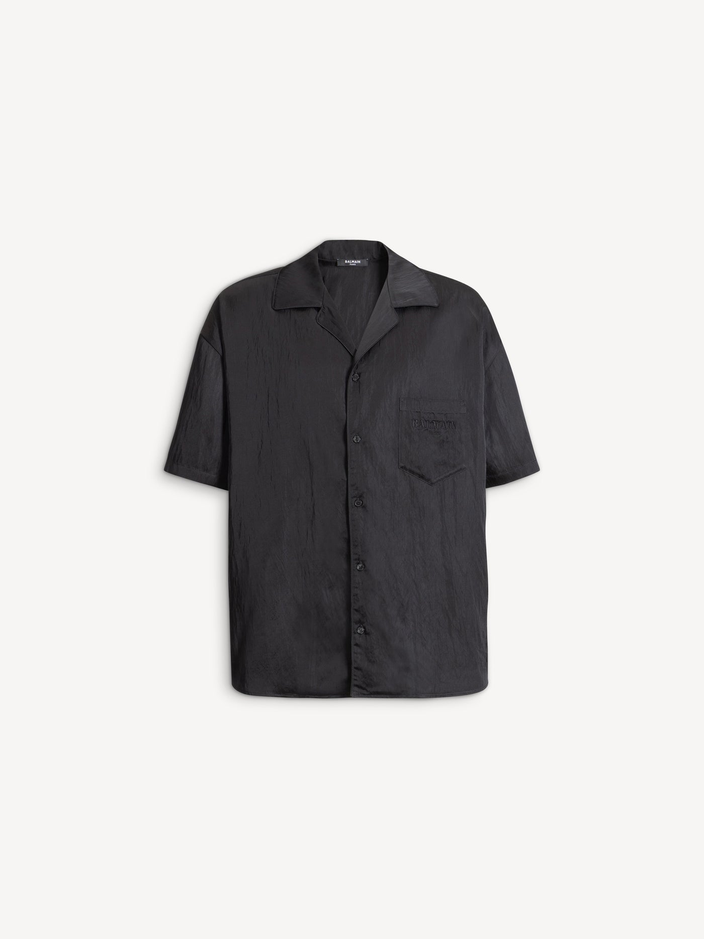 Balmain Paris Hemd aus texturiertem Nylon