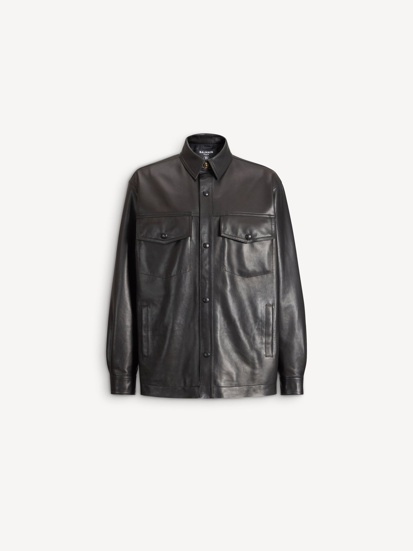 Leather overshirt