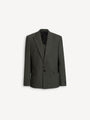 Cotton twill 1-button jacket