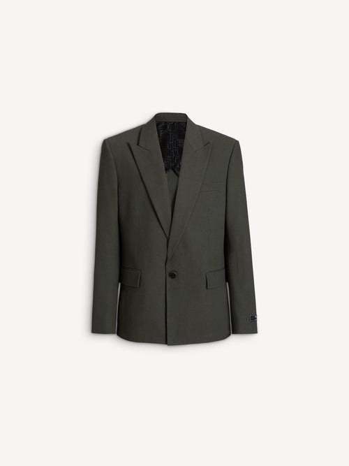 Cotton twill 1-button jacket