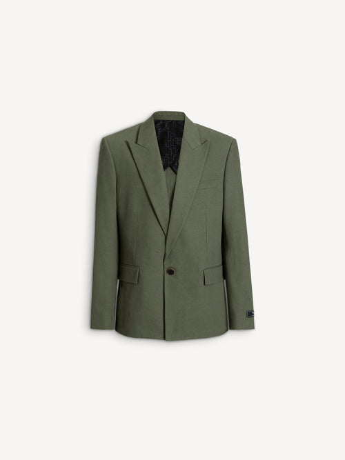 Chaqueta de 1 botón de sarga de algodón