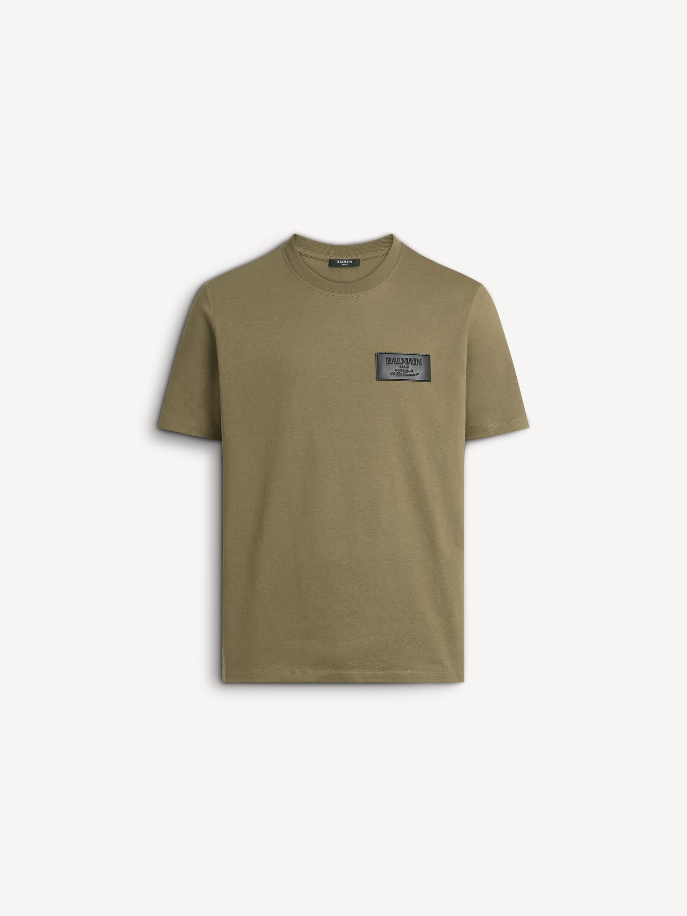 T-shirt with Balmain Vintage leather label