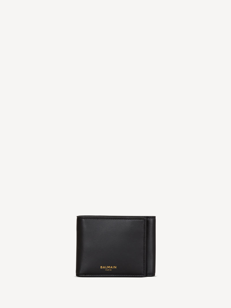 Portefeuille Trifold en cuir lisse