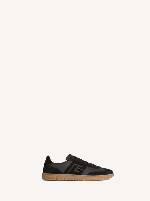 Balmain Swan suede and smooth leather trainers