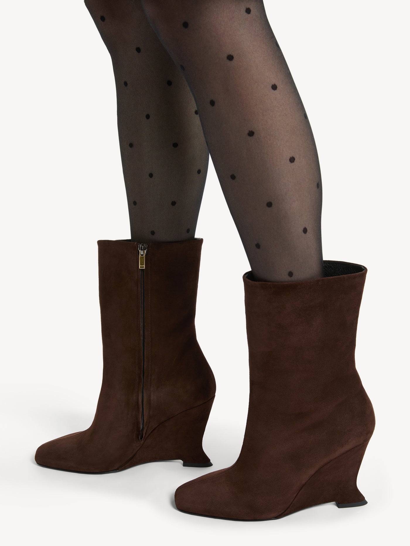 Wedge ankle boots in suede