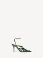 Python-effect leather Cage sandals