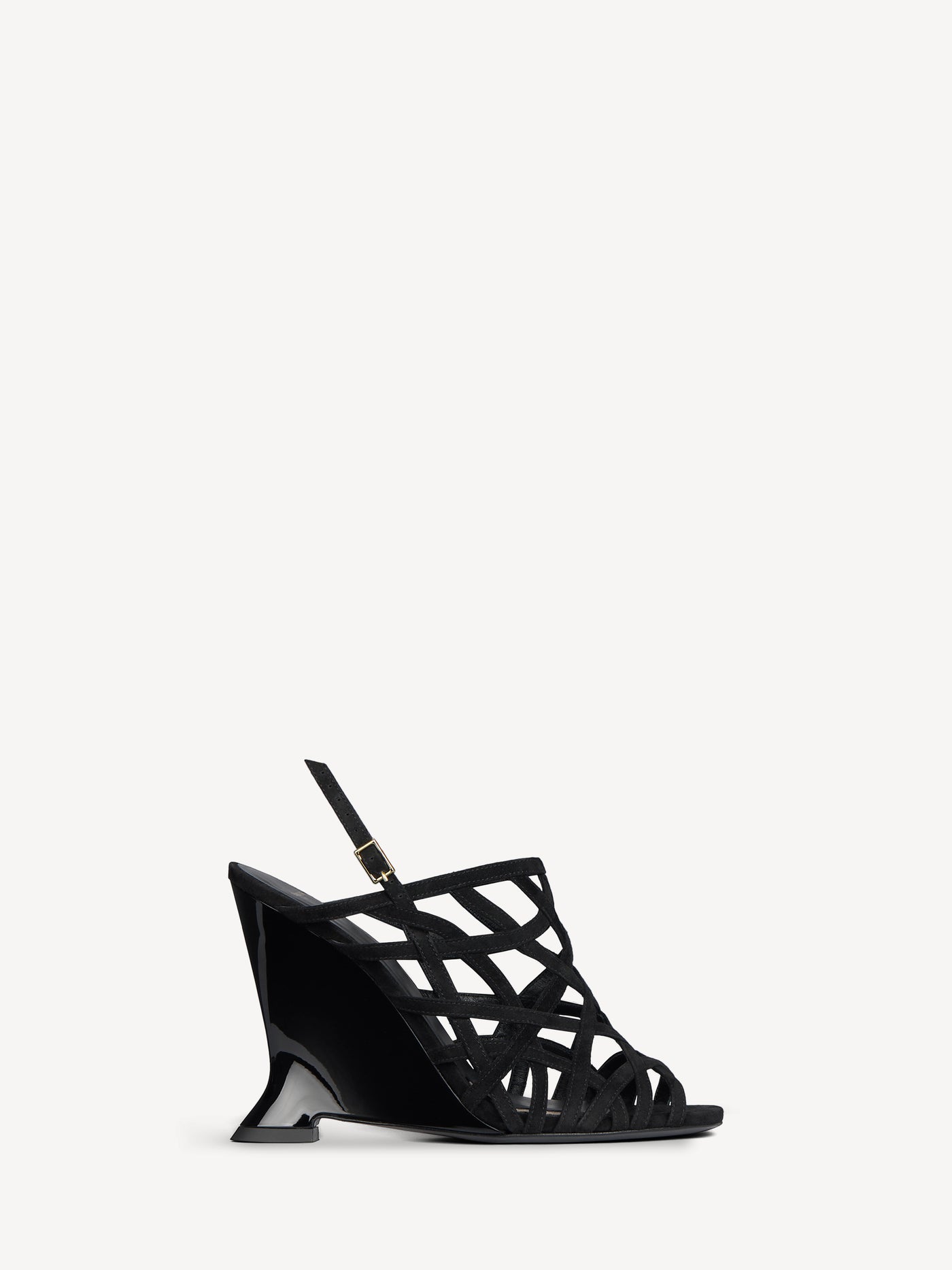 Wedge Cage sandals in suede
