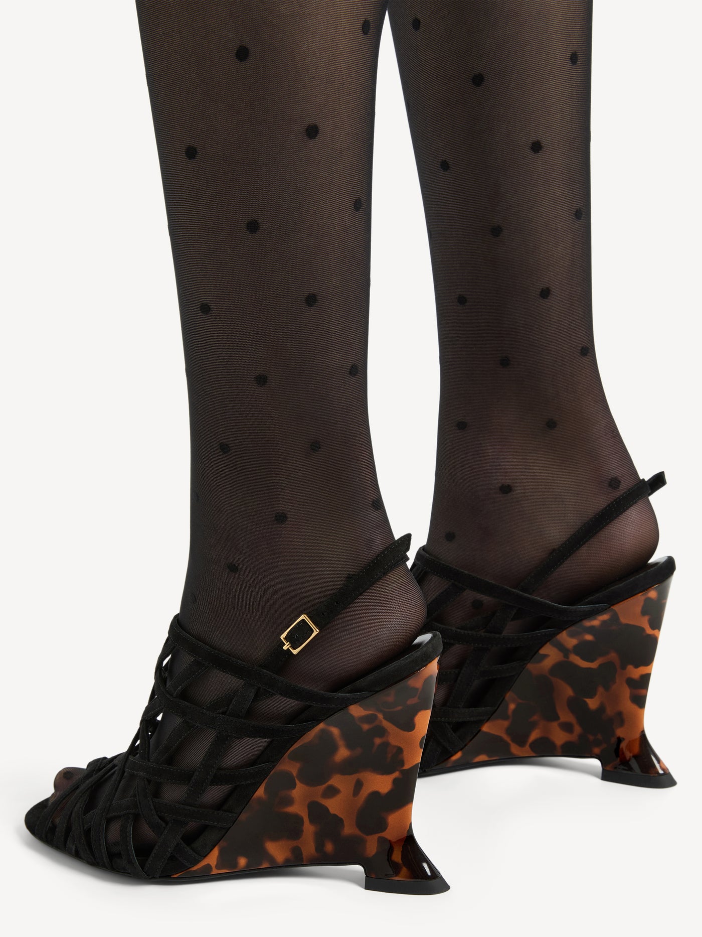 Wedge Cage sandals in suede