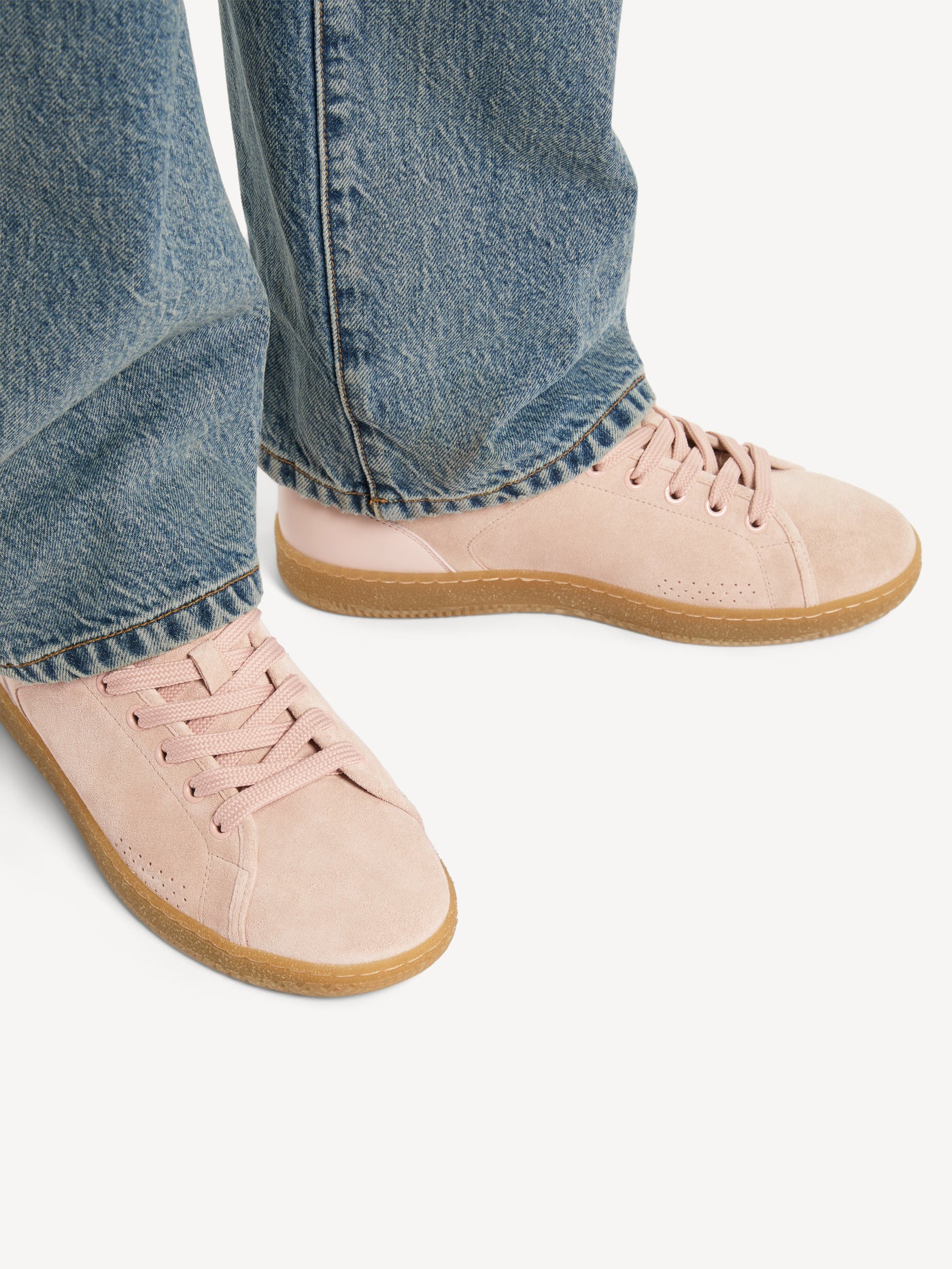 Balmain Swan tennis sneakers in suede and smooth leather