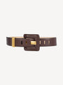 Anthem large smooth leather belt