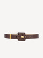 Anthem large smooth leather belt