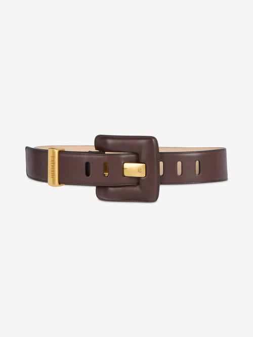 Anthem large smooth leather belt