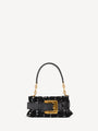 Mini Anthem bag in smooth leather and tweed